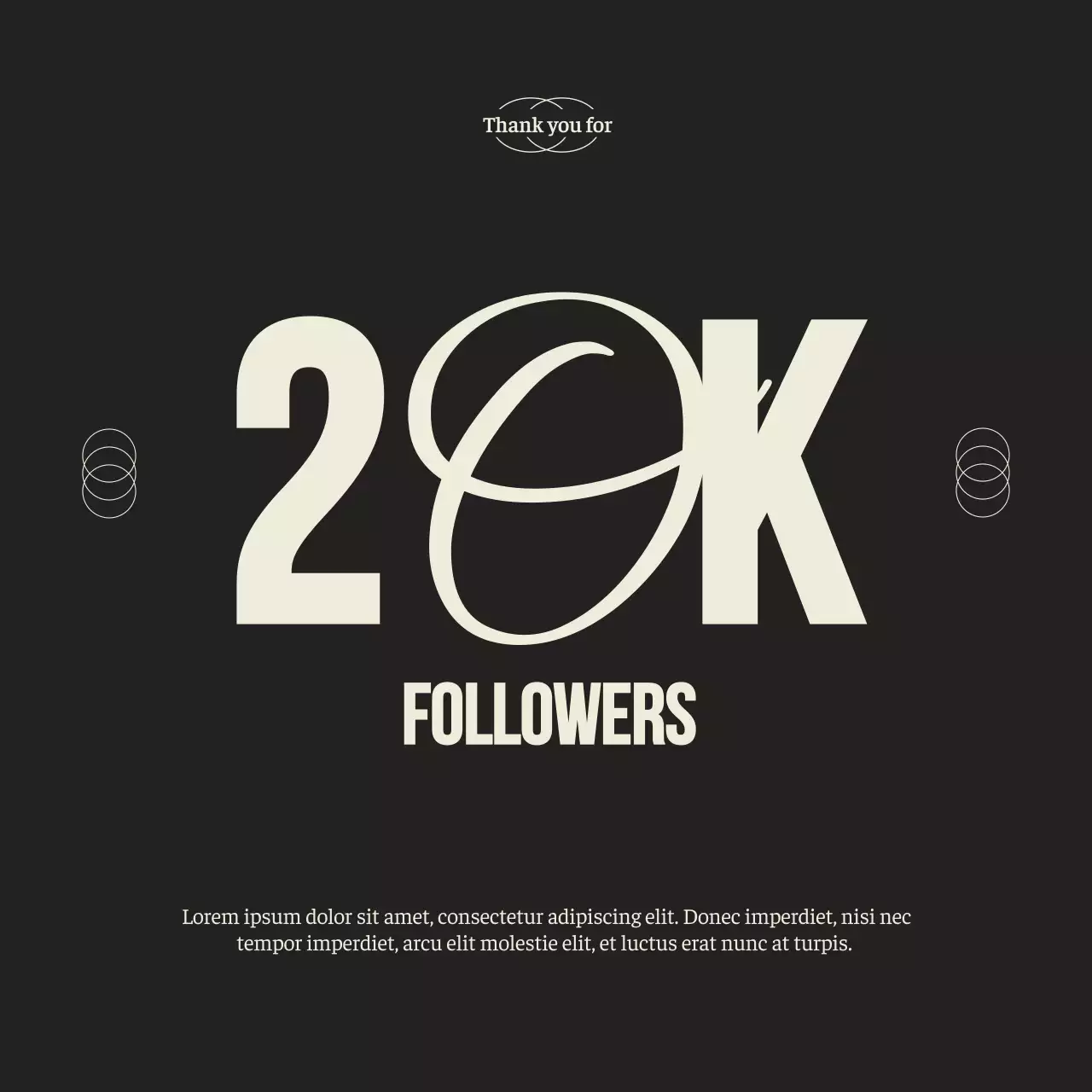 Beige Modern Follower Promotion Social Media Post