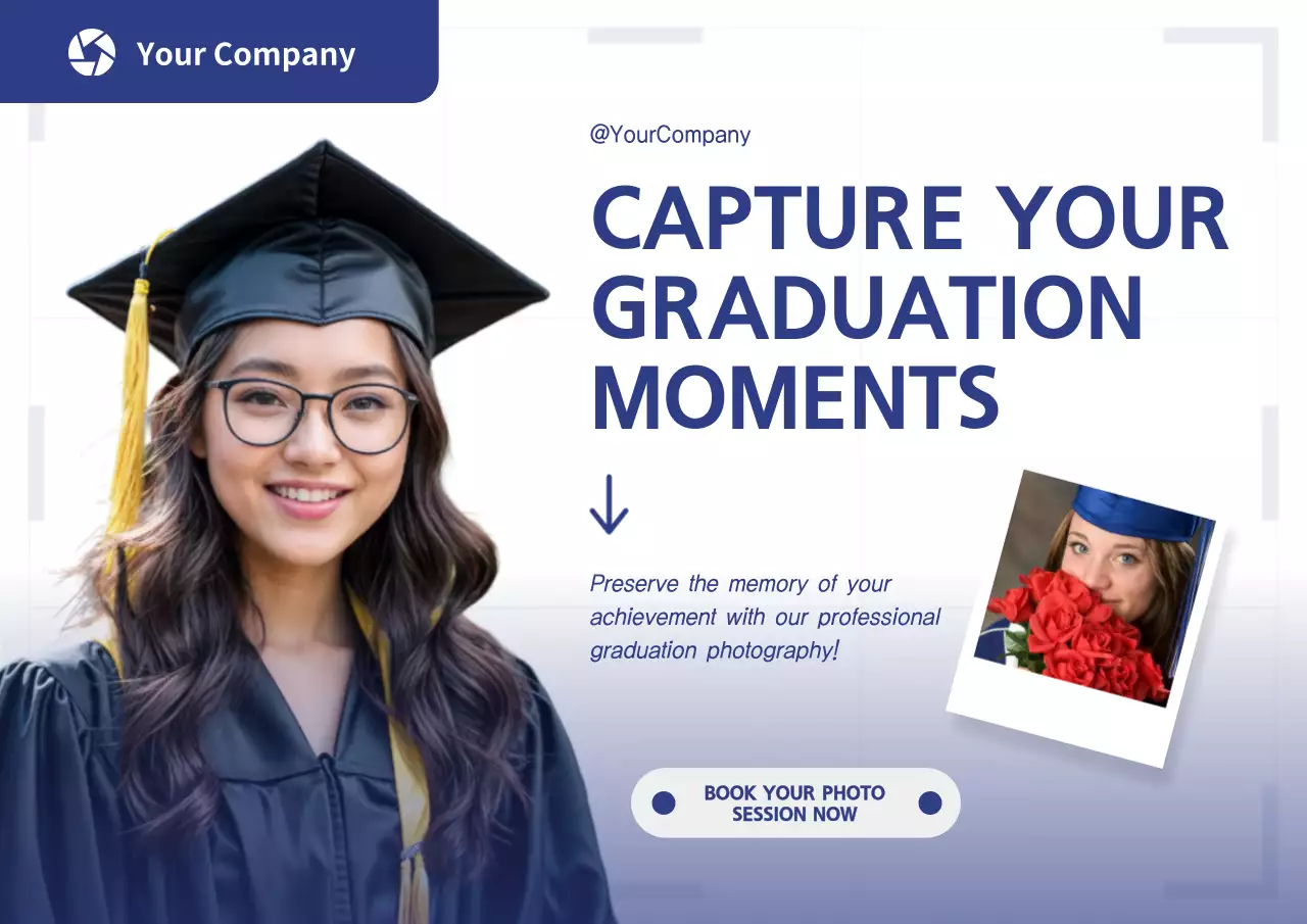 Blue Modern Graduation Promotion Poster