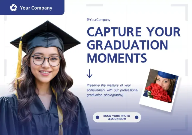 Blue Modern Graduation Promotion Poster