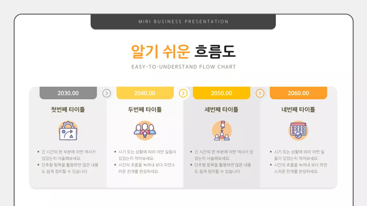 주황색과 검정의 심플한 비즈니스 보고서