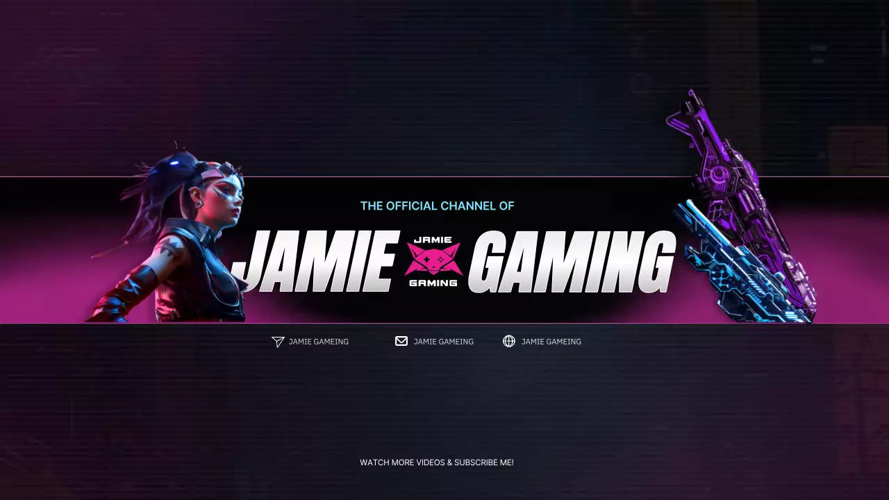Purple Cyber Gaming Promotion YouTube Thumbnail