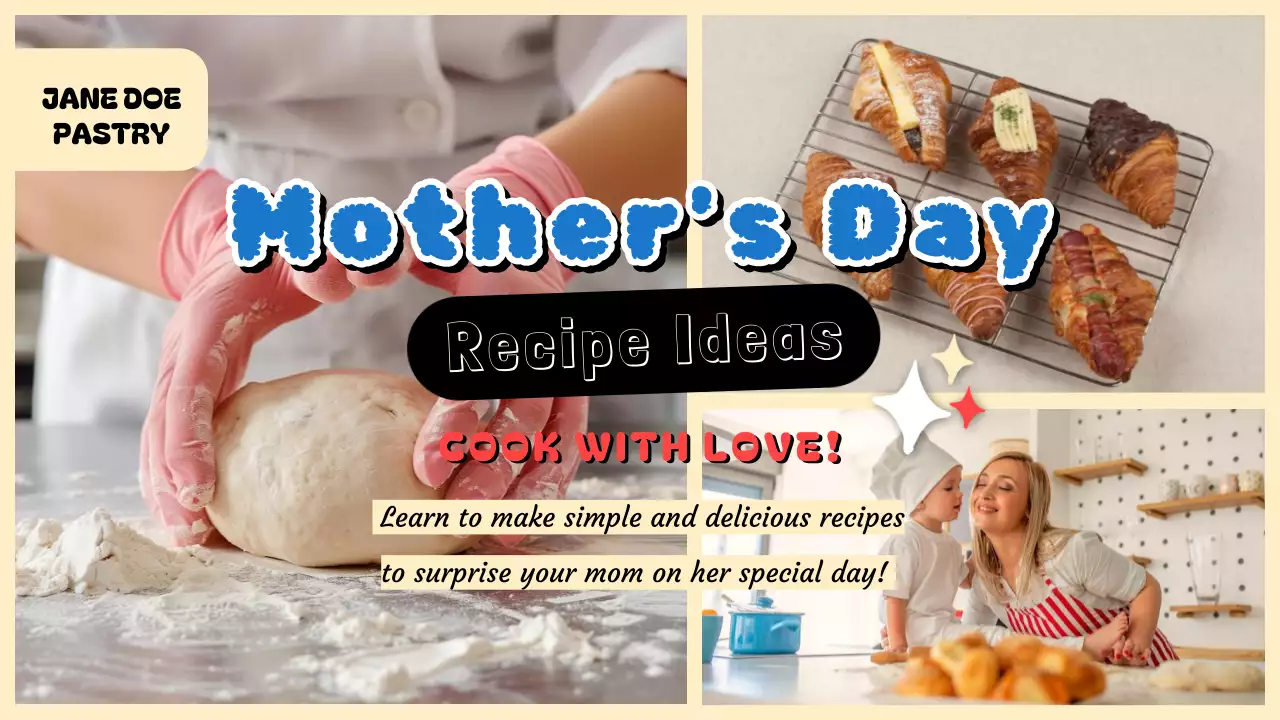 Beige Simple Baking Promotion YouTube Thumbnail