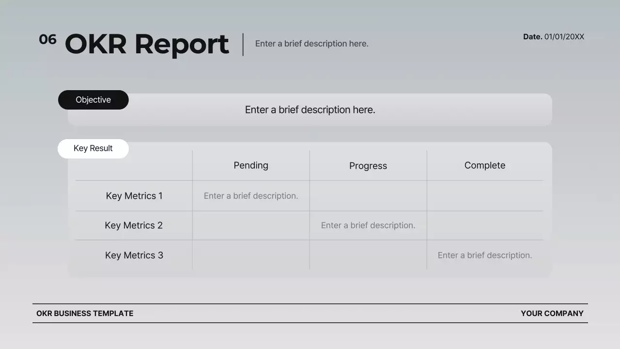 회색 모던 비즈니스 템플릿 프레젠테이션
