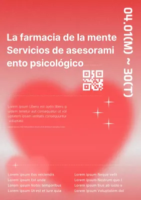 Promover la psicoterapia kitsch en rosa y blanco.