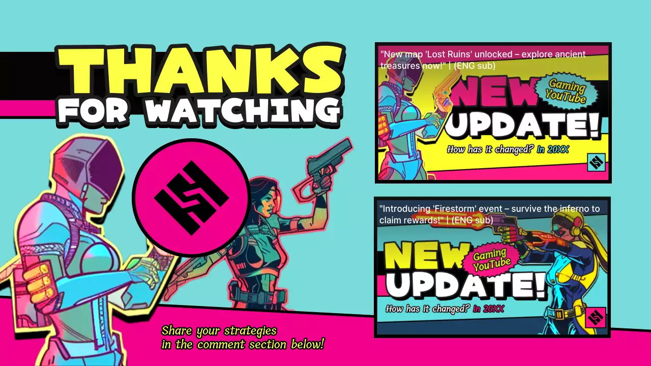 Colorful Pop Gaming Announcement YouTube Thumbnail