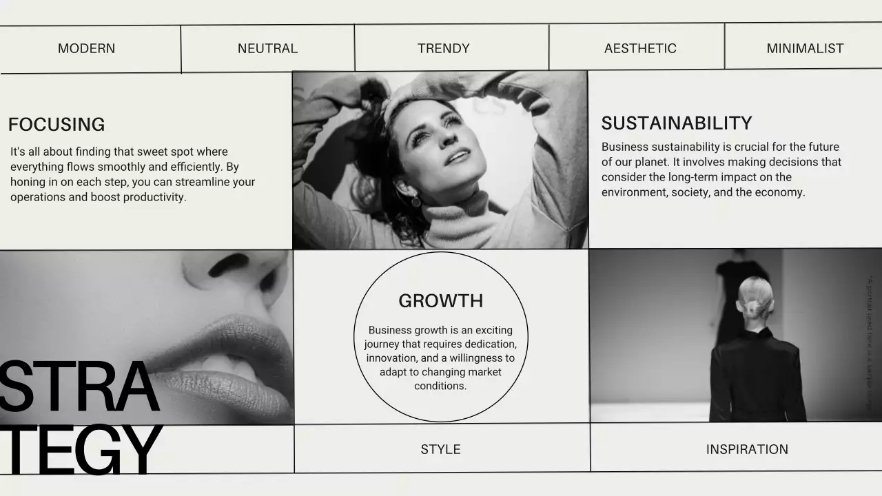 블랙 앤 화이트 모던 패션 브랜드 가이드 소개