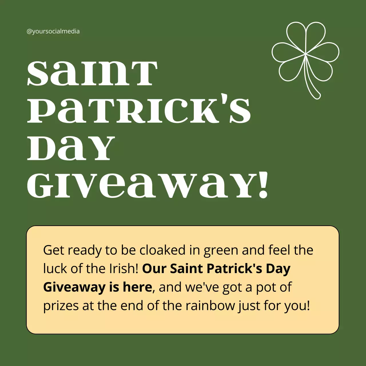 Green Comic Voucher Promotion Social Media Post