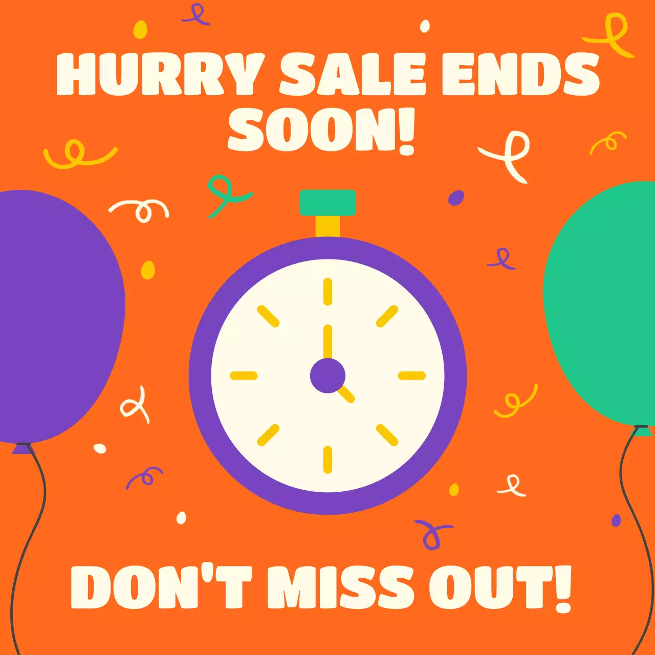 Colorful Trendy Sale Promotion Social Media Post