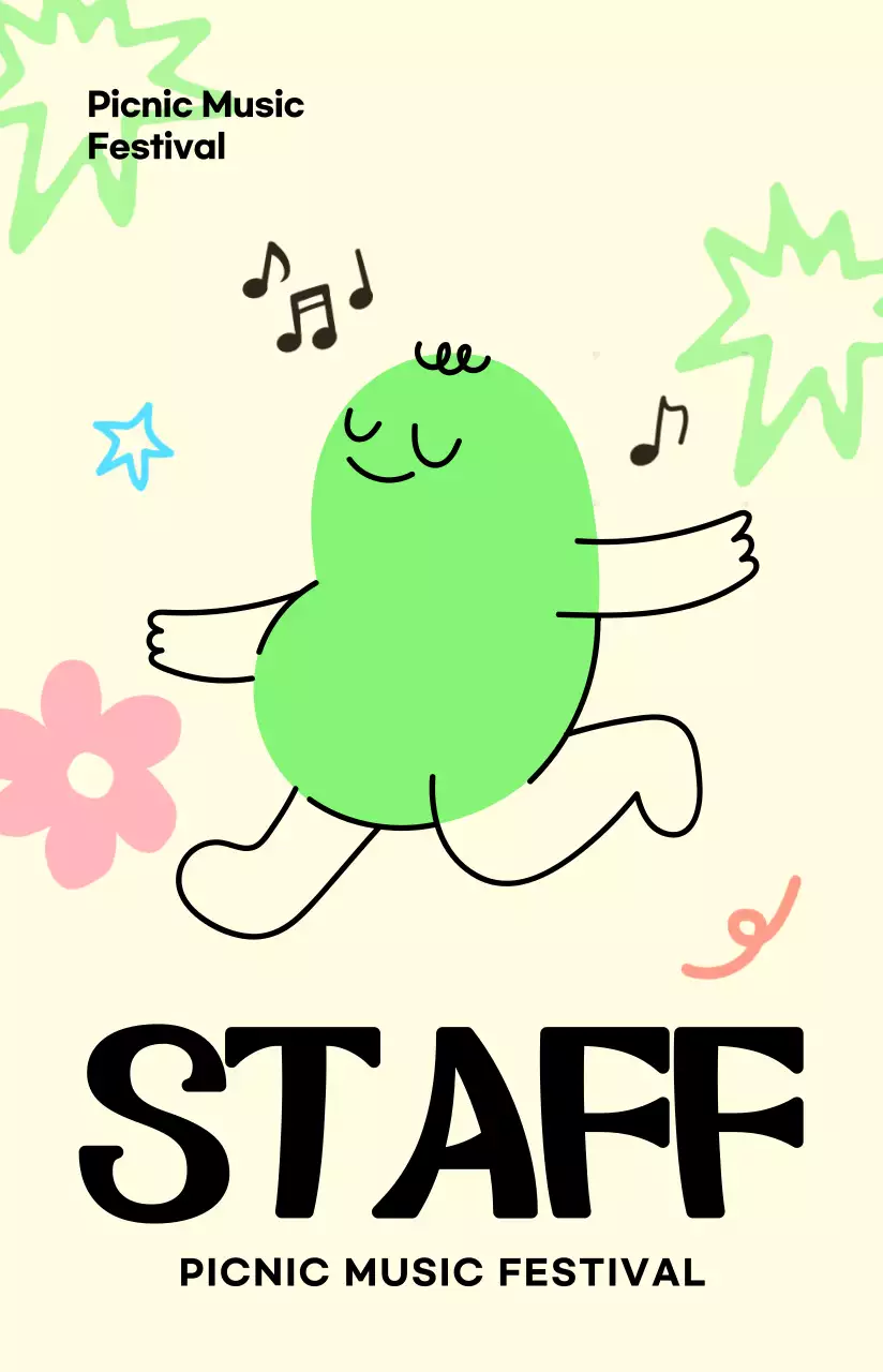 다양한 색깔의 페스티벌 축제 일러스트 컨셉 스태프