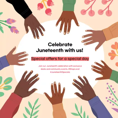 Beige Traditional Juneteenth Promotion Social Media Post