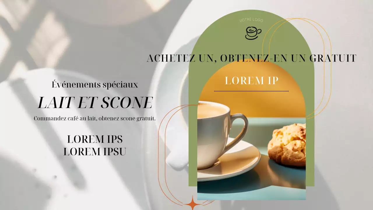 Planificateur publicitaire Vert et Orange Elegant Shop