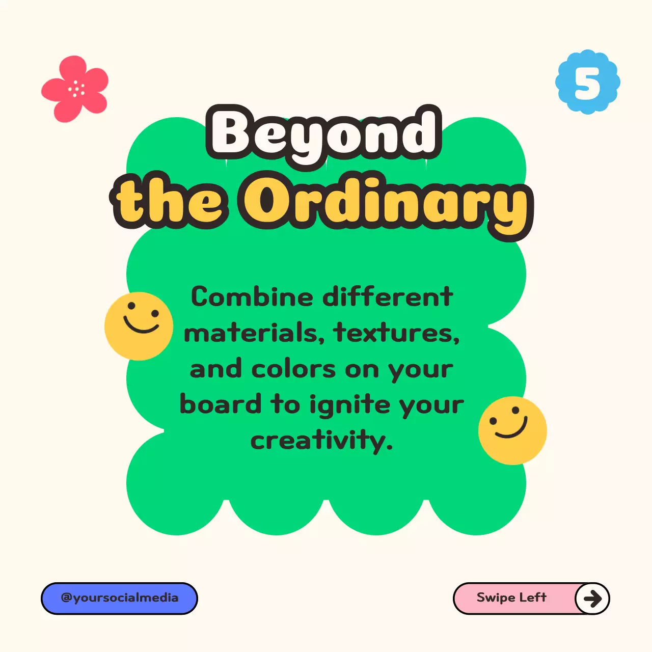 Pink Trendy Crafting Guide Social Media Post