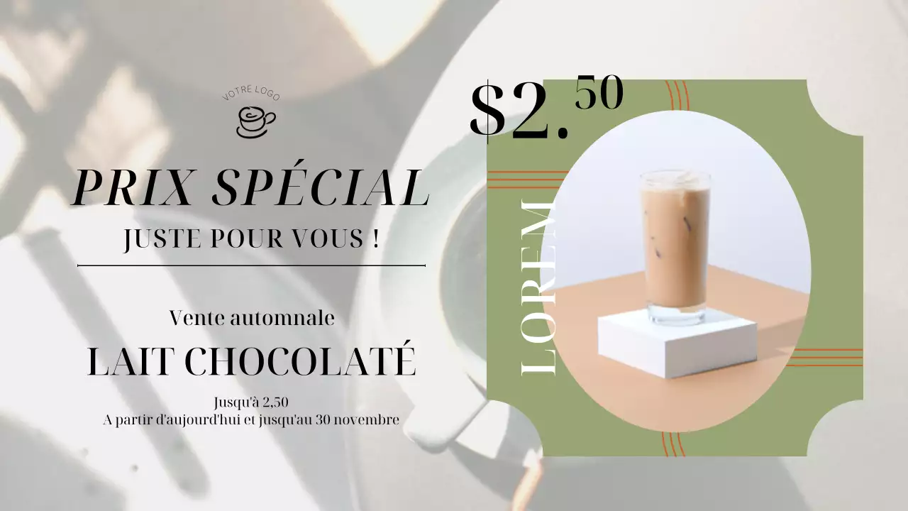 Planificateur publicitaire Vert et Orange Elegant Shop