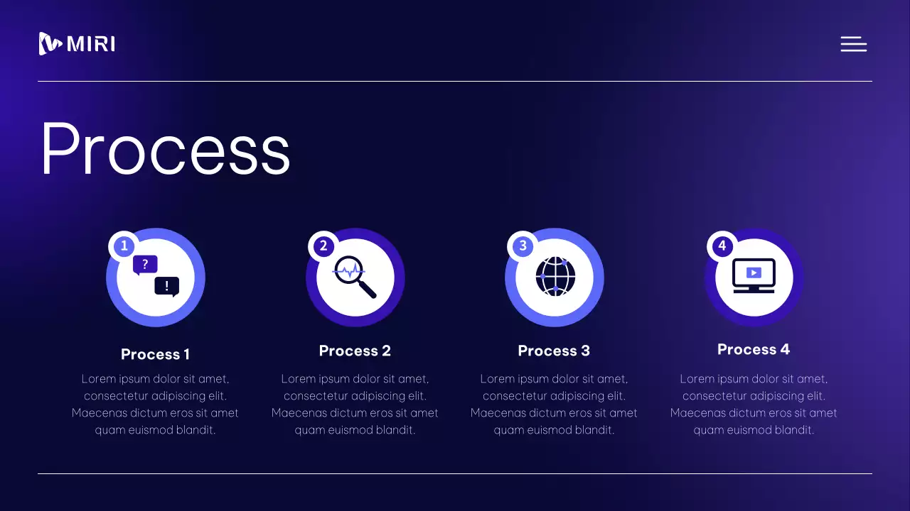 보라색과 흰색의 모던한 전문 비즈니스 프로필 자료