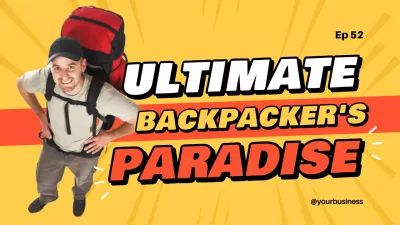 Yellow Bold Backpacking Promotion YouTube Thumbnail