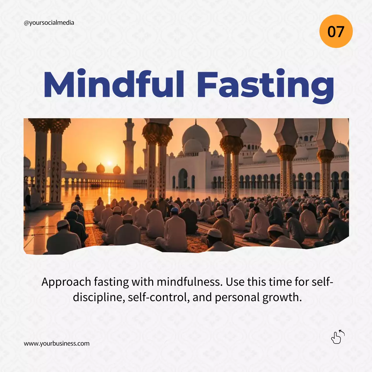 Orange Traditional Ramadan Promotion Social Media Post