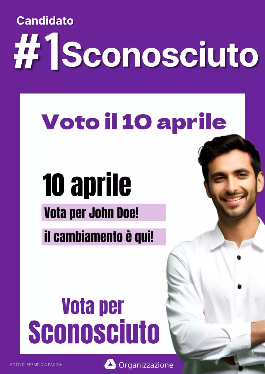 Una semplice campagna elettorale viola