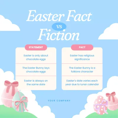 Blue Minimal Easter Guide Social Media Post