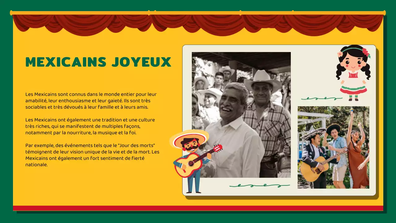 Kitsch jaune et rouge Introduction au Mexique