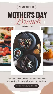 Beige Elegant Brunch Promotion Instagram Post