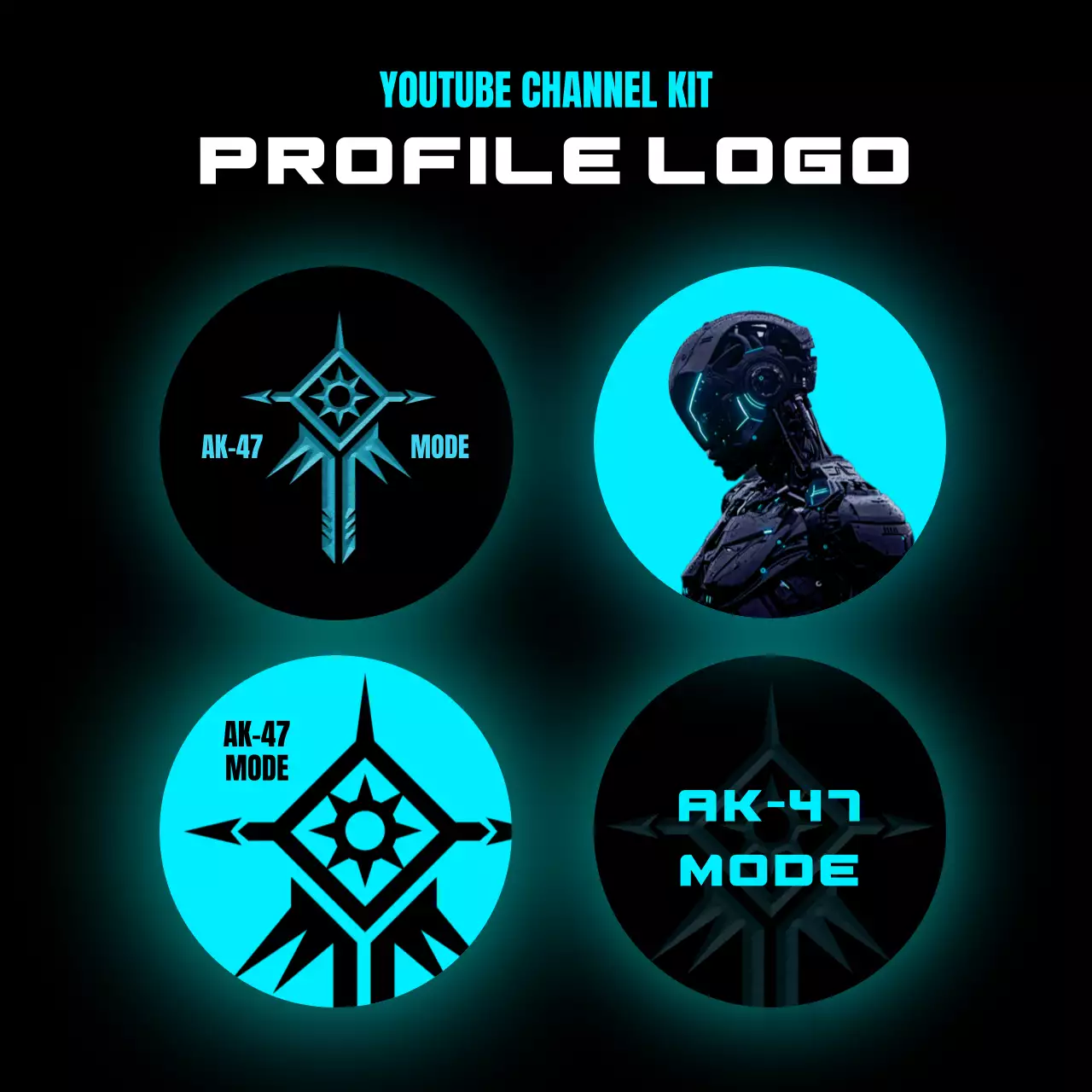 Teal Cyber Logo Design YouTube Thumbnail