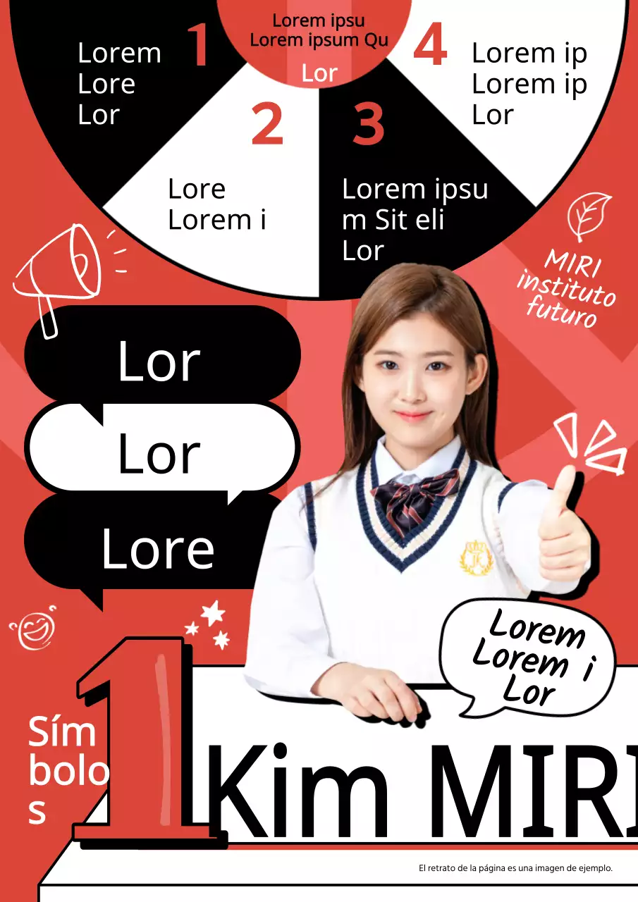 Promoción de las elecciones a la presidencia del alumnado con arte pop rojo