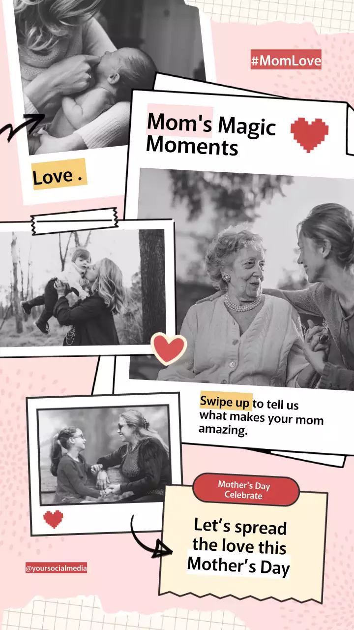 Pink Vintage Mother's Day Promotion Instagram Post
