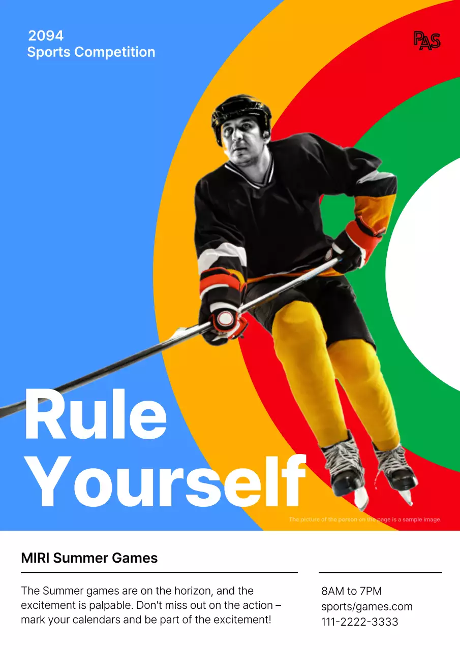 Rainbow Trendy Sports Promotion Poster