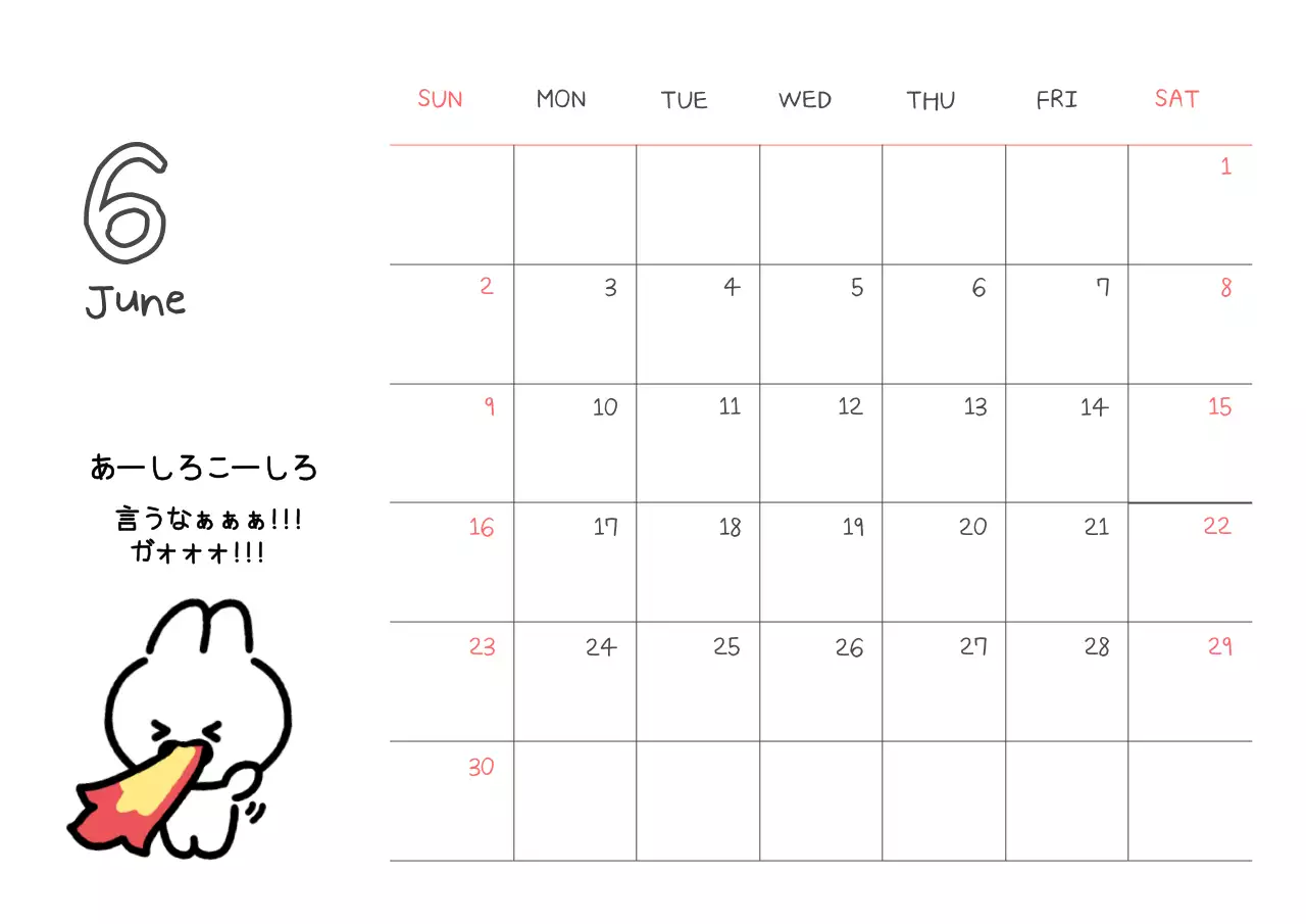 カラフル かわいい カレンダー 予定表 ポスター