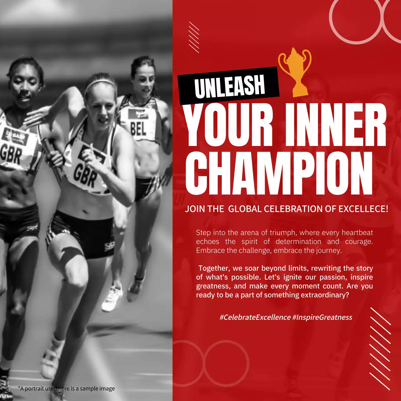 Red Bold Sports Promotion Social Media Post