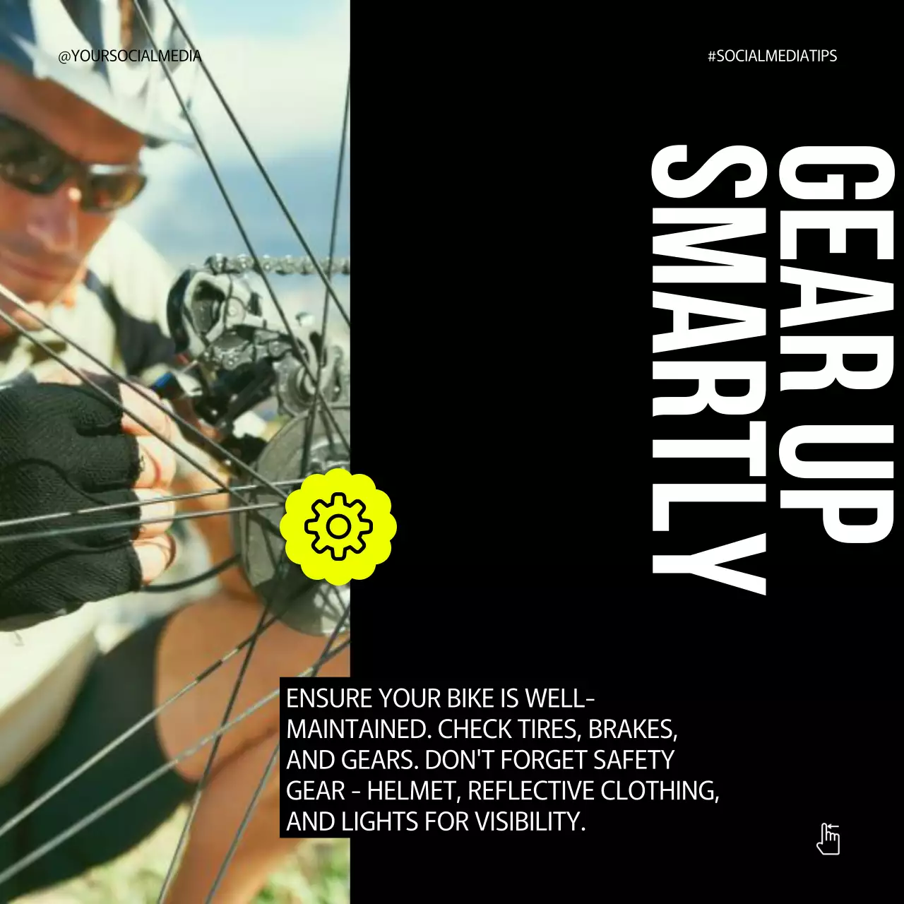 Grey Modern Bike Promotion Social Media Post