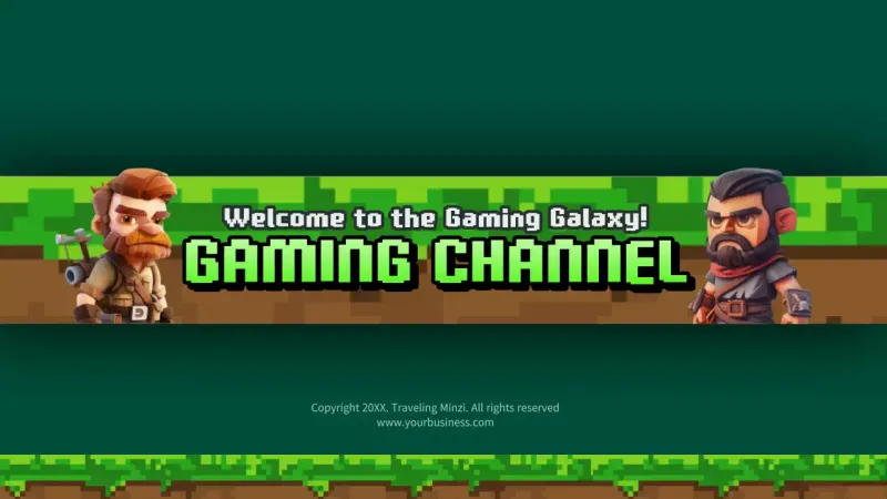 Green Retro Gaming Channel Promotion YouTube Thumbnail