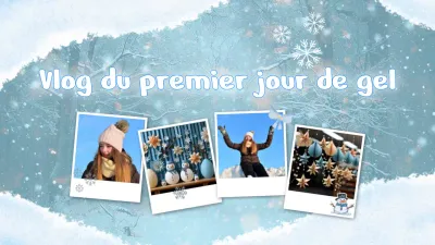 Bleu ciel et blanc introduction simple à la journée d'hiver