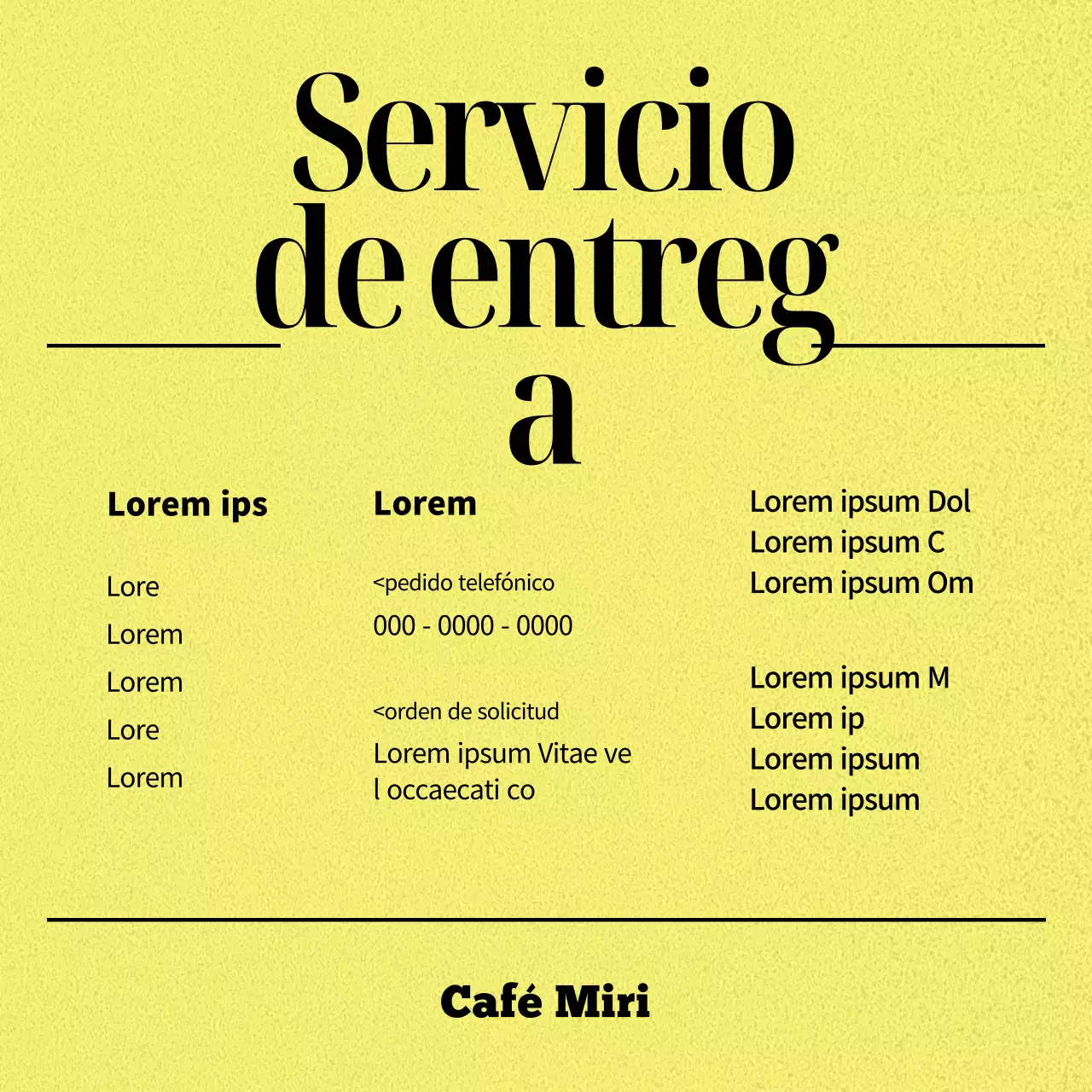 Puesto de diseño para el propietario de una cafetería de moda en amarillo y negro