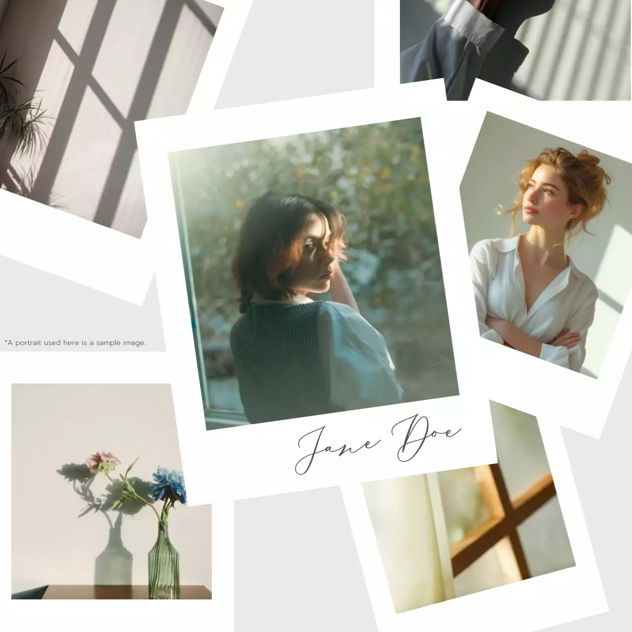 화이트 미니멀 포트레이트 초대장 인스타그램 포스트