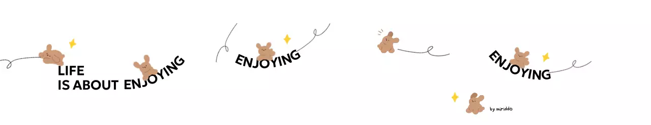 귀여운 강아지 그림과 드로잉 라인과 텍스트의 조합 개인 굿즈