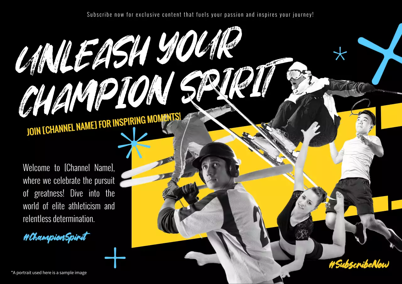 Black Bold Sports Promotion Poster