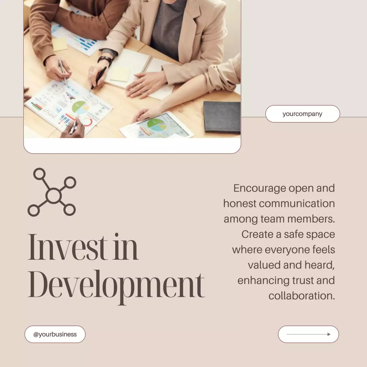 Beige Professional Teamwork Guide Social Media Post