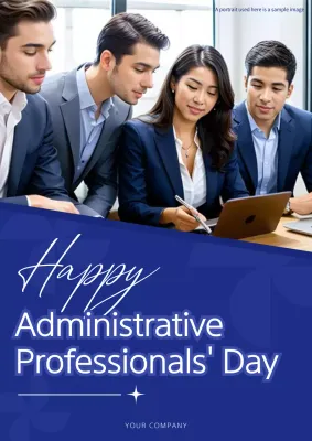 Blue Professional Business Announcement Poster