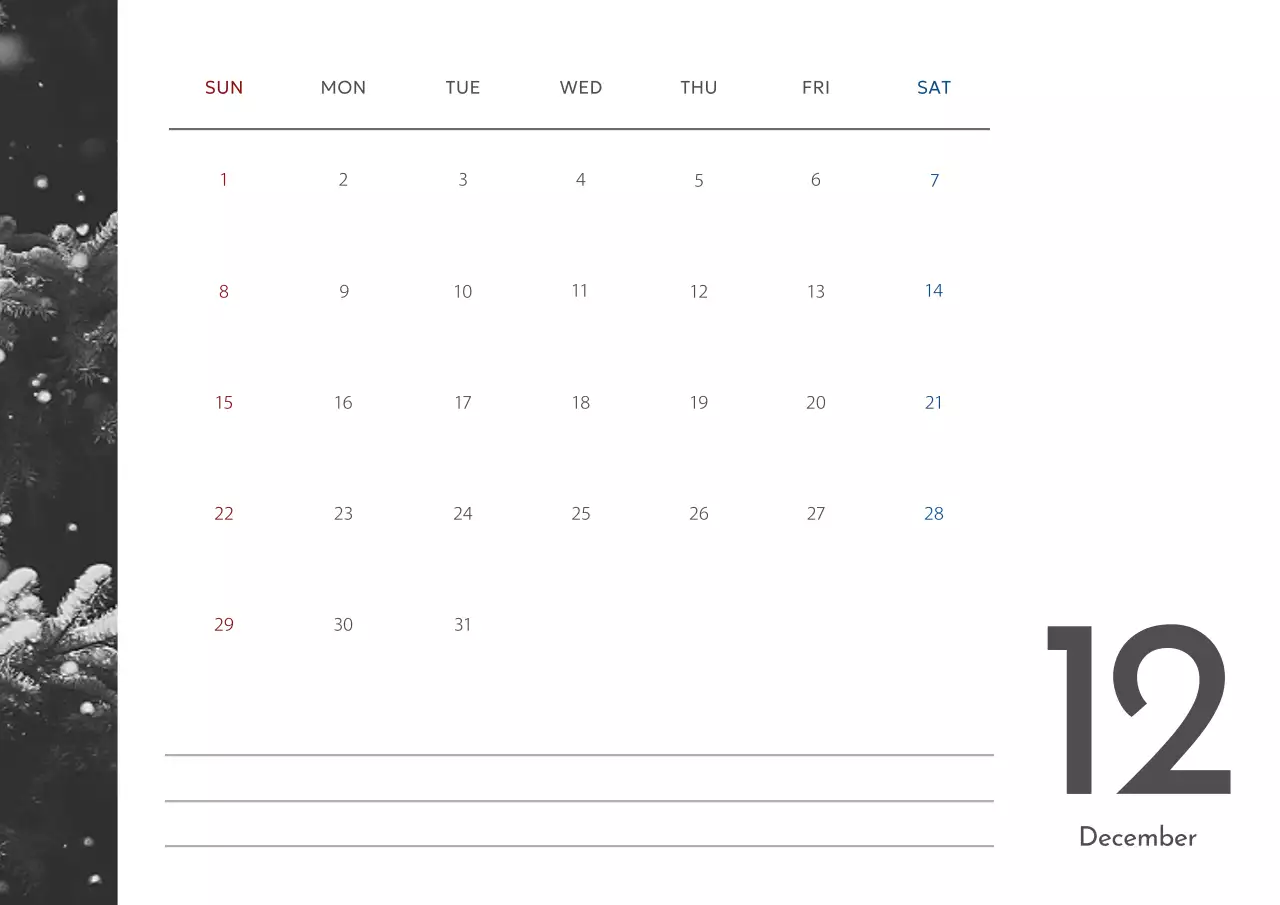黒 シンプル カレンダー スケジュール ポスター