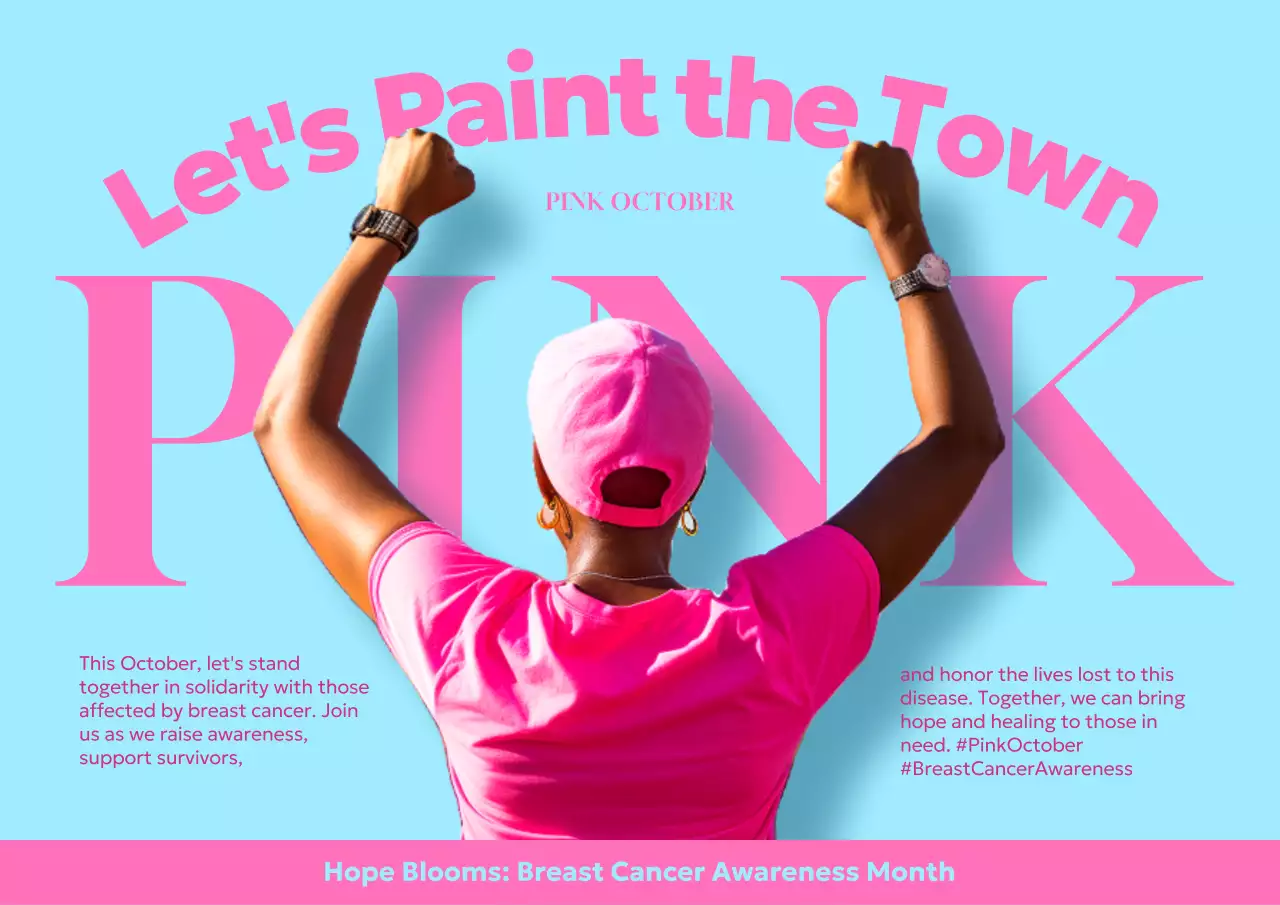 Pink Bold Awareness Announcement Poster