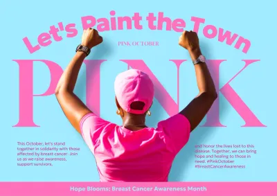 Pink Bold Awareness Announcement Poster