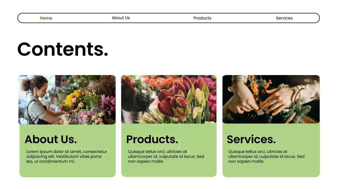 Green Modern Flower Promotion Presentation