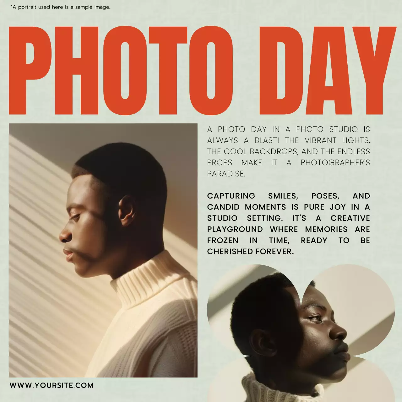 Red Modern Photography Promotion Social Media Post