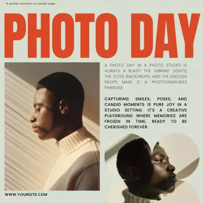 Red Modern Photography Promotion Social Media Post