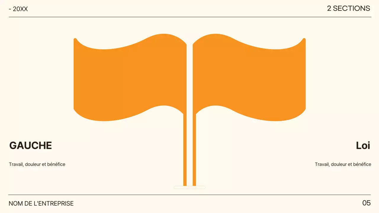 Proposition de buts et d'objectifs tendance noir et orange