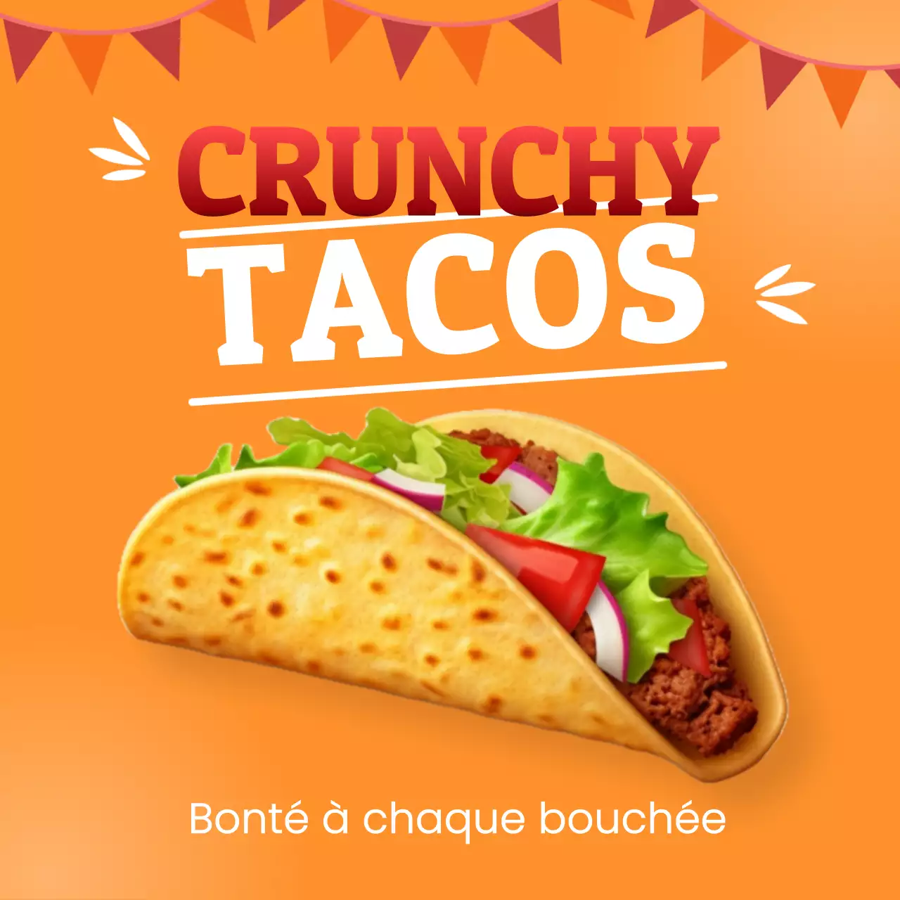 Publicité du restaurant Orange Simple Taco