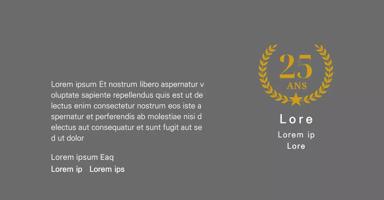 Plaque de longévité avec lauriers et étoiles en or