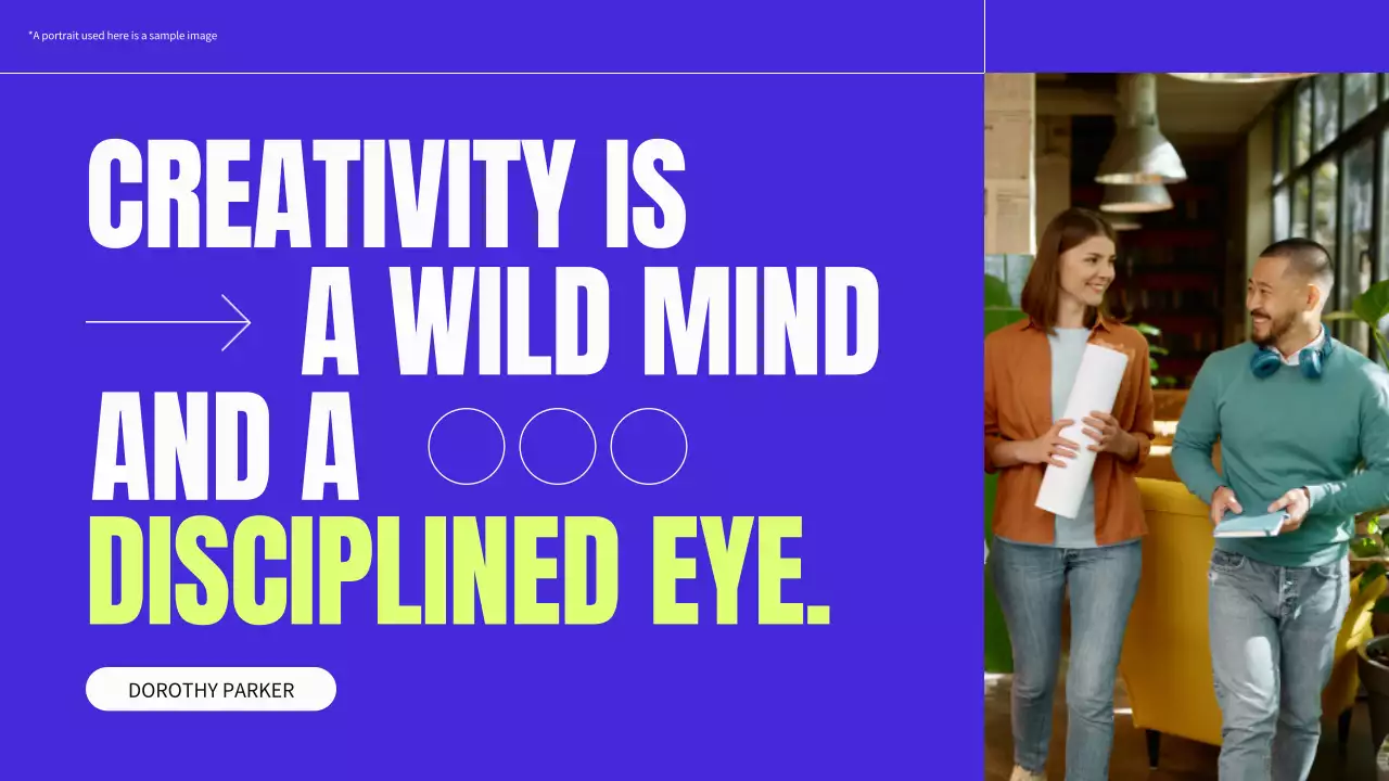 블루 및 네온 모던 비즈니스 프로필 소재