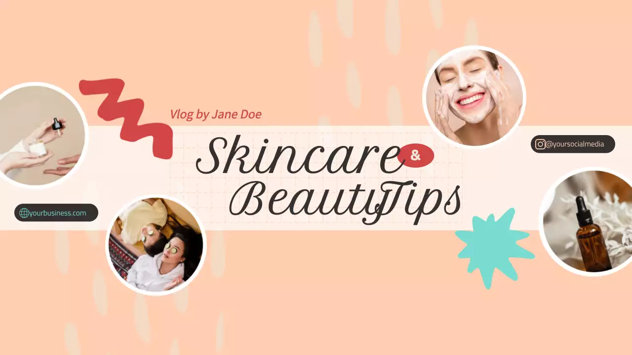 Beige Aesthetic Skincare Vlog YouTube Thumbnail